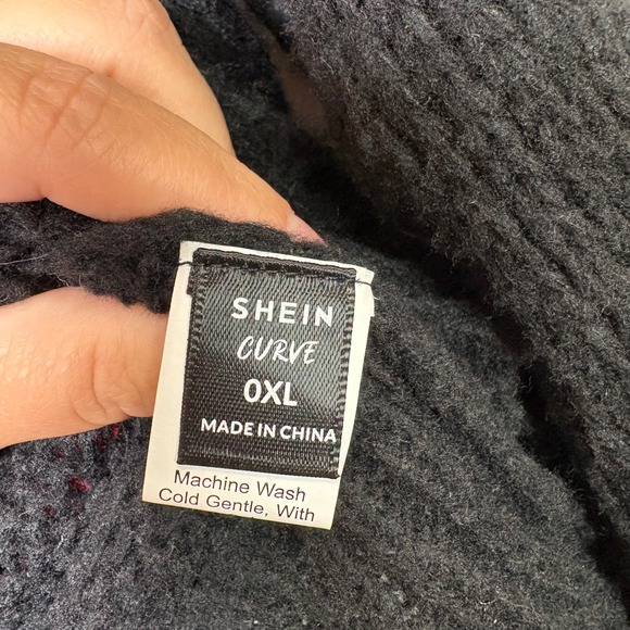 Mushroom Sweater V Neck Knit Black Pullover Cottagecore Whimsicalcore - Picture 5 of 7